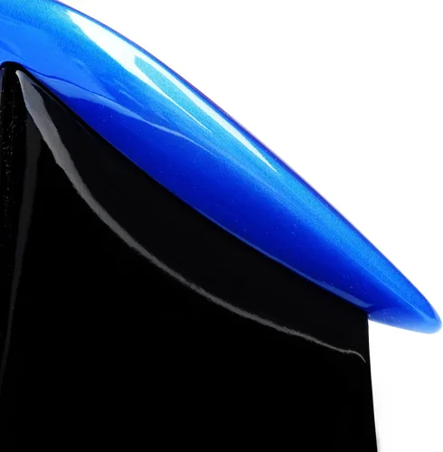 Vista 7 de NINTE Alerón para Honda Civic 2016-2021 de 5 puertas Hatchback, pintado en ABS con acabado brillante negro y azul estilo Type-R para alerón trasero