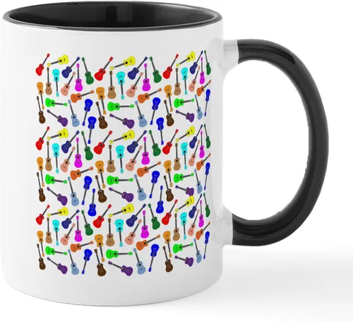 Vista 30 de CafePress Peace Love - Taza de café de cerámica para ukelele (11 oz (11.0 fl oz)