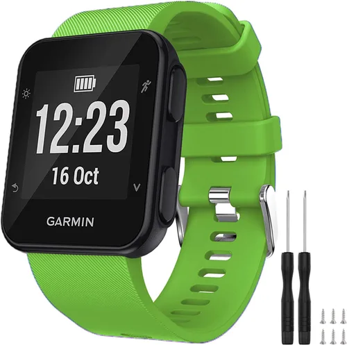 Vista 38 de GVFM banda compatible con Garmin Forerunner 35, silicona suave correa de repuesto para reloj inteligente Garmin Forerunner 35, se ajusta a muñeca