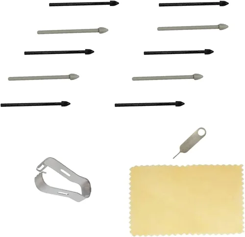 Vista 2 de Paquete de 10 puntas de lápiz capacitivo de repuesto para Samsung Galaxy Tab s8, Tab s8 Plus, S8 Ultra, Tab s7 FE (negro/gris)