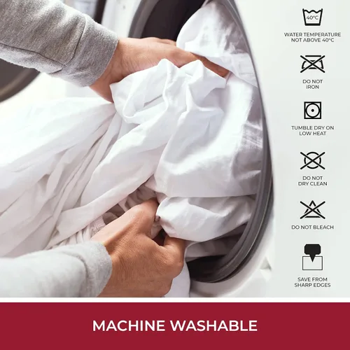 Vista 6 de Mellanni Protector de colchón impermeable – Protector de cama transpirable con bolsillo profundo de 21 pulgadas – Funda ultrasuave – Cubrecolchón