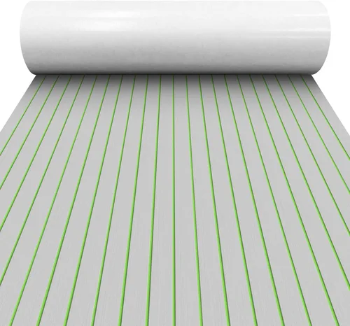 Vista 18 de Alfombra de espuma EVA para cubierta de 94 x 45/35/16 de teca sintética, antideslizante, autoadhesiva, tapete de espuma para lanchas de motor