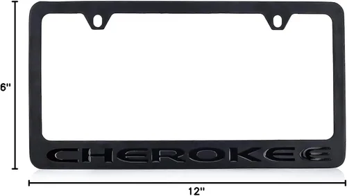 Vista 5 de JEEP Marco de matrícula Cherokee – metal oscurecido grabado