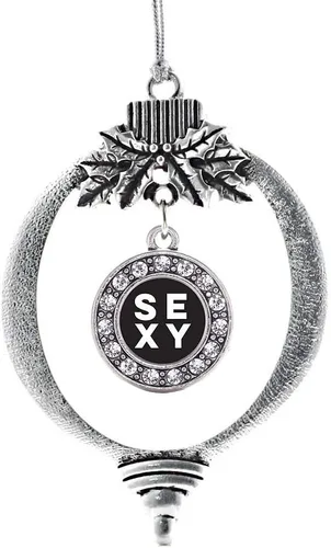 Vista 379 de Inspired Silver - Adorno de cromosoma 21 con dije de círculo de plata con joyas de circonita cúbica