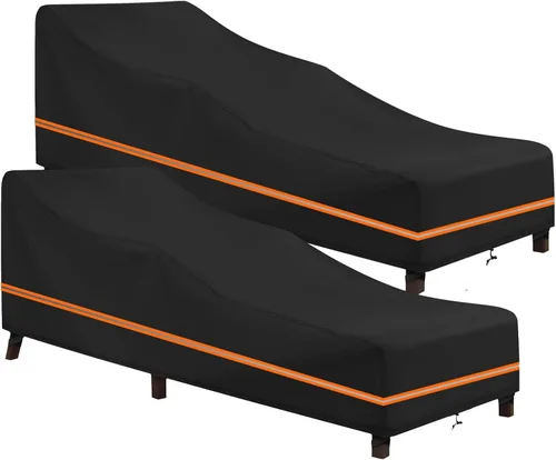 Vista 9 de Waterproof Garden Sunbed Cover,Heavy Duty 600D Oxford Fabric Windproof Outdoor Sun Lounger Covers Anti-UV Patio Sunbed Lounger