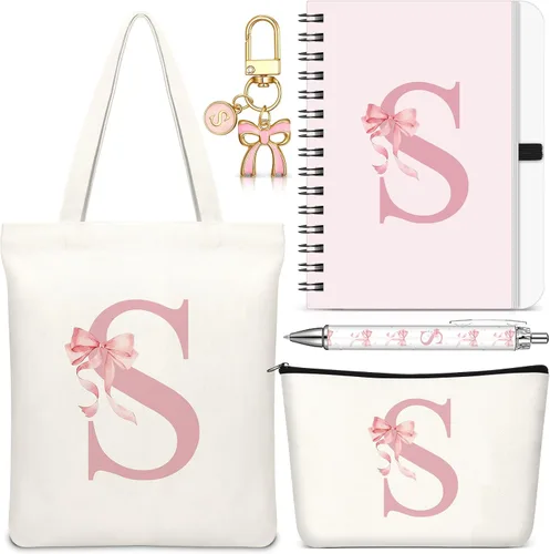 Vista 35 de Talltalk 5 piezas de bolsas de mano con iniciales, regalos para mujer Beige