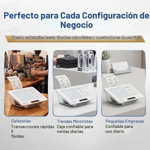 Vista 6 de Papel de recibo para impresora térmica móvil Clover Mini y Clover 2 1/4 x 80 (10 rollos)