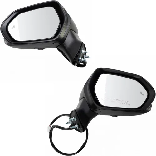 Vista 108 de TRQ Conjunto de 2 piezas de espejo lateral para conductor y pasajero, ajuste eléctrico, sin calefacción, sin memoria, color negro, compatible