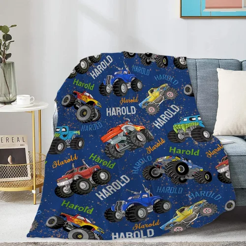 Vista 138 de Manta de bebé con texto en inglés «Just A Boy Who Loves Trucks» para niños y niñas, manta súper suave para envolver al recién nacido, acogedora