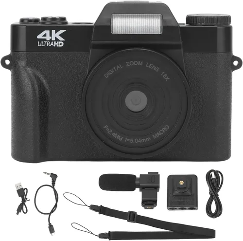 Vista 6 de Cámara digital, enfoque automático 48MP 16x zoom digital 4K Vlogging cámara como un