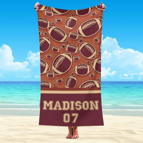 Vista 40 de Artsadd Toalla de playa personalizada para adultos, manta de playa personalizada de baloncesto con nombre inicial como regalo de fiesta para viajes