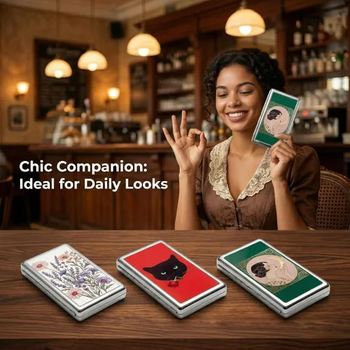 Vista 7 de Vintage Art Deco - Funda versátil para tarjetas y efectivo, cartera delgada de metal para mujeres y hombres, tarjetas de visita de identificación