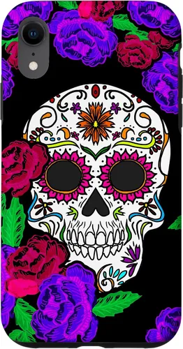 Vista 25 de Funda de regalo mexicana para iPhone 17, diseño de calavera de azúcar