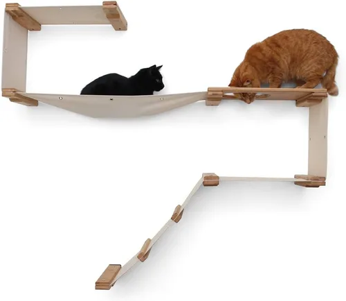 Vista 2 de Catastrophic Creations Play Cat Condo - Árbol de gato montado en la pared - Puente de pared para gatos - Muebles de salón y juego - Juego de muebles