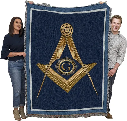 Vista 13 de Pure Country Weavers Order of The Eastern Star - Manta de tapiz de regalo masónico OES tejida de algodón, fabricada en los Estados Unidos