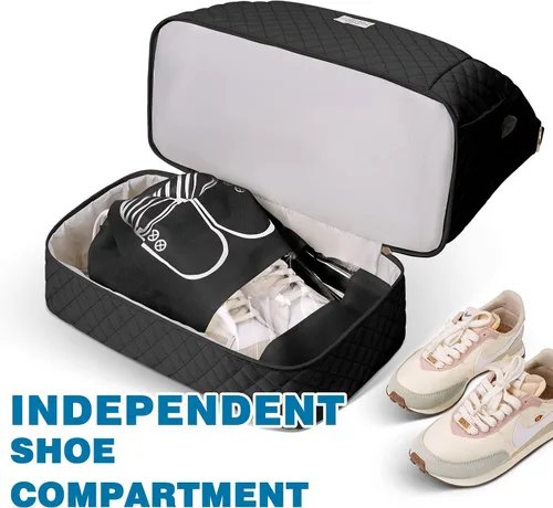 Vista 6 de Bolsa de lona de gimnasio para mujer, K-negro, Bolsa de viaje