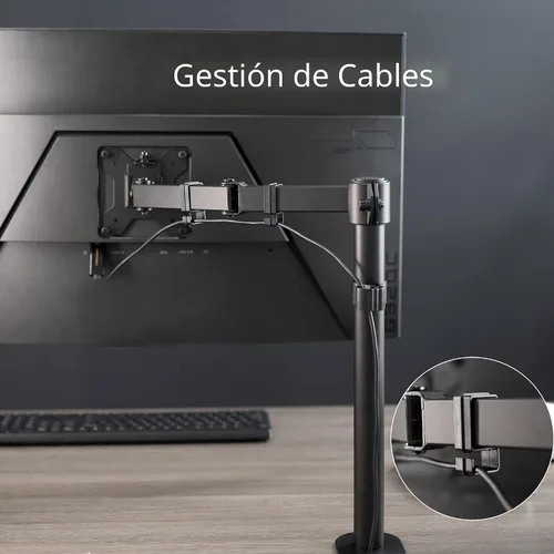 Vista 8 de Soporte de escritorio VIVO para un monitor LCD, para 1 pantalla de hasta 27 pulgadas