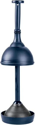 Vista 5 de mDesign Hyde Collection - Juego de émbolo de inodoro de plástico con tapa de elevación y bloqueo, soporte de almacenamiento independiente compacto