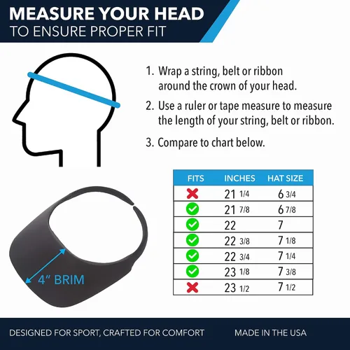 Vista 3 de No Headache Visera de sol para mujer, visera cuadrada, visera de golf, visera de tenis