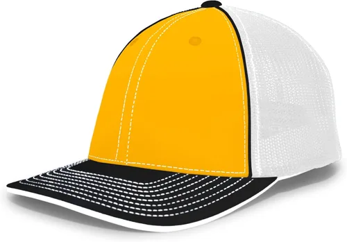 Vista 50 de Pacific Headwear Gorra unisex Pacific Headwear Trucker Flexfit® para adultos Grafito/Negro/Negro
