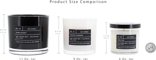 Vista 5 de Lulu Candles After Dark - Teca Caoba Vela Perfumada de Soja de Lujo en Frasco Vertida a Mano en los EE.UU. Altamente Perfumada y Duradera