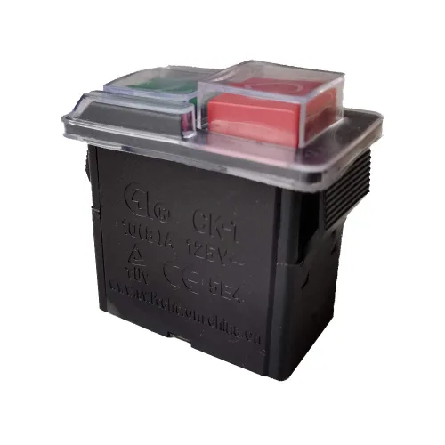 Vista 7 de CK-1 Interruptores electromagnéticos On-Off Interruptor de botón impermeable para taladro de banco y máquina de muela abrasiva 10 (8) A CA 125V
