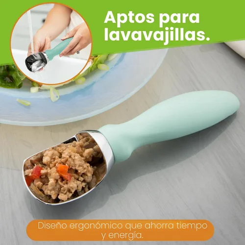 Vista 7 de Spring Chef - Cuchara de helado de metal resistente - Cuchara de helado apta para lavavajillas - Pala de helado comercial - Utensilios de cocina