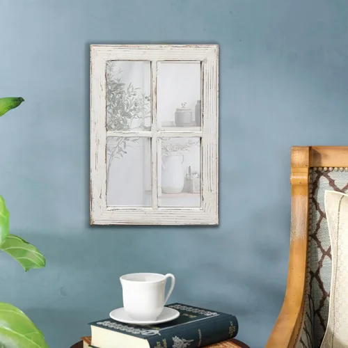Vista 4 de Espejo rústico para ventana pequeña, decoración de pared de 11 x