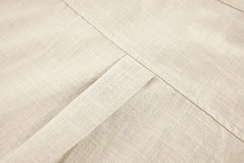 Vista 7 de Ryannology Camisas guayabera de lino de manga corta con botones para hombre, estilo casual, playa, campamento cubano, camisa mexicana para hombre