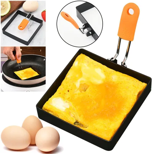 Vista 2 de 3.9 in 1/2 Pcs Egg Ring Non-stick Egg Cooker Ring Stainless Steel Heat