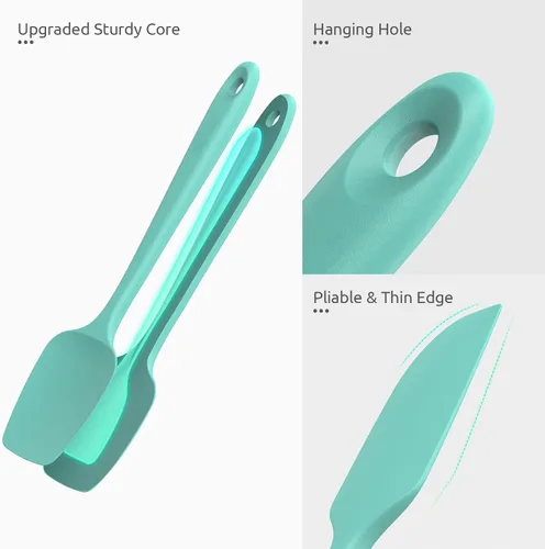 Vista 7 de U-Taste Espátulas de silicona resistentes al calor de 600ºF: Raspador de horneado de silicona flexible de grado alimentario, utensilios de cocina