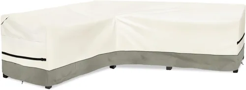 Vista 17 de okcool Funda modular para exteriores, fundas para muebles de patio en forma de L para muebles seccionales de 6 plazas, 85 pulgadas de largo x 32