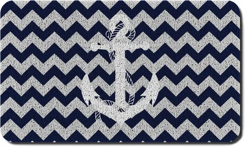 Vista 12 de Tapete de cocina con ancla azul marino náutico, para interiores y exteriores, para decoración náutica, entrada y hogar, tapete antideslizante