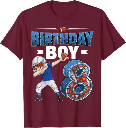 Vista 14 de Dabbing Boy - Camiseta de 8 años de fútbol americano americano, Negro, S