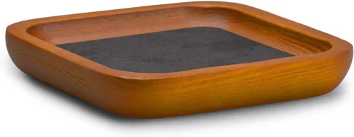 Vista 11 de Oirlv - Bandeja de exhibición de joyas de madera maciza, organizador Blanco crema