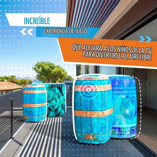 Vista 7 de Skywin Obstáculos inflables - Bunkers inflables de batalla - 4 piezas Azul