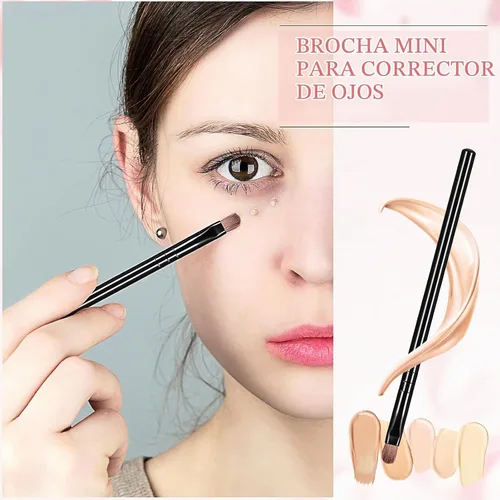 Vista 5 de Patelai - 48 pinceles planos para corrector, herramienta de maquillaje de Negro