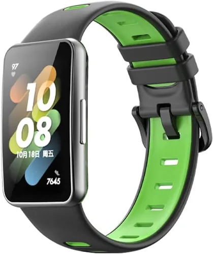 Vista 8 de Correa deportiva compatible con Huawei Band 7, KangPlus - Correa de repuesto deportiva de silicona ajustable y cómoda compatible con Huawei Band 7