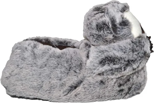 Vista 2 de Millffy Pantuflas clásicas de conejo para adultos, pantuflas de felpa de tamaño infantil, pantuflas de animales de pastor perro corgi disfraz calzado