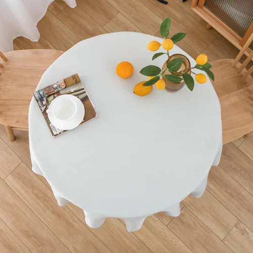 Vista 38 de NLMUVW Mantel de Lino Marrón para Mesas Redondas, Mantel Pequeño Color Chocolate, Cubierta de Mesa Estilo Granja para Cocina, Comedor, Café, 36