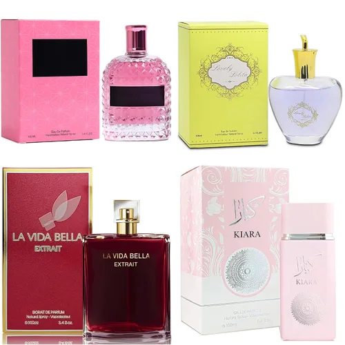 Vista 25 de A CENTER Juego de perfume de 4 piezas para mujer, set de regalo
