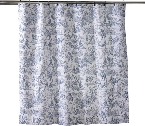 Vista 36 de Maison d' Hermine Cortina de ducha 100% algodón, un panel, 70 x 72 pulgadas, cortinas de ducha de tela lavable para baño, fácil de colgar con 12