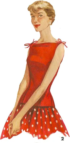 Vista 2 de Patrón vintage de los años 50 - Blusas de verano 'fácil' de hacer, tops, varios escotes - busto: 32" (81.3cm)