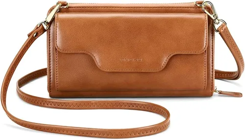 Vista 17 de nuoku Bolso pequeño para mujer, cartera con bloqueo RFID, bolso cruzado con bolsillo para teléfono celular 01 - negro