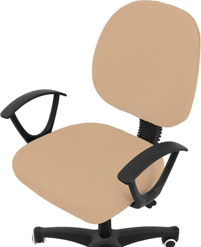 Vista 30 de Smiry Fundas de asiento de silla de computadora de oficina, de jacquard elástico, extraíbles, lavables, antipolvo, protectores de cojín para silla