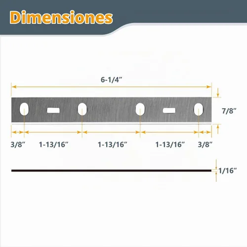 Vista 6 de POWERTEC Cuchillas de ensambladora de 6 pulgadas para Craftsman 21788, CMEW020 Jointer, juego de 2 (148012)