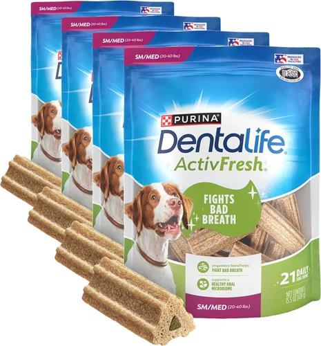 Vista 11 de DentaLife ActivFresh - Masticables para perros pequeños y medianos de 20 a 40 libras, masticables dentales para refrescar el aliento, sabor a pollo