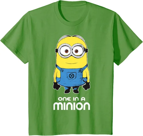 Vista 59 de Despicable Me Camiseta estampada Minions Bob One in A Minion Negro