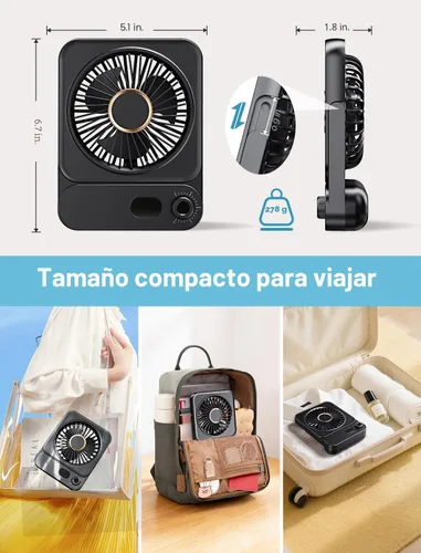 Vista 5 de Shintrend Ventilador magnético aprobado por cruceros, ventilador portátil recargable con 100 velocidades, montaje magnético para techo y pared