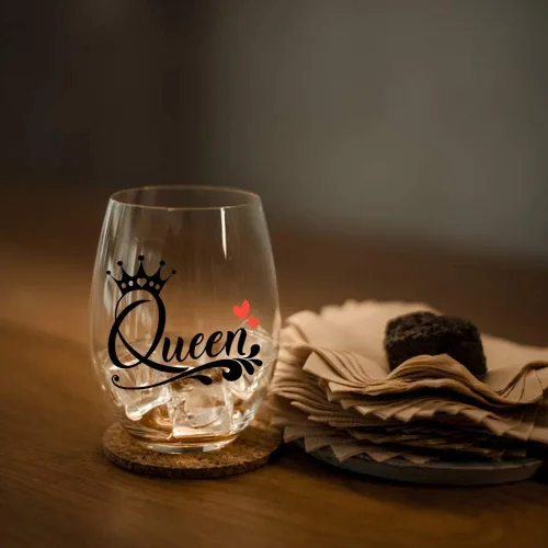 Vista 7 de Perfectinsoy Divertida copa de vino de reina, regalo único de reina para hermanas, mujeres, novia, ella, esposa, amiga, despedida de soltera